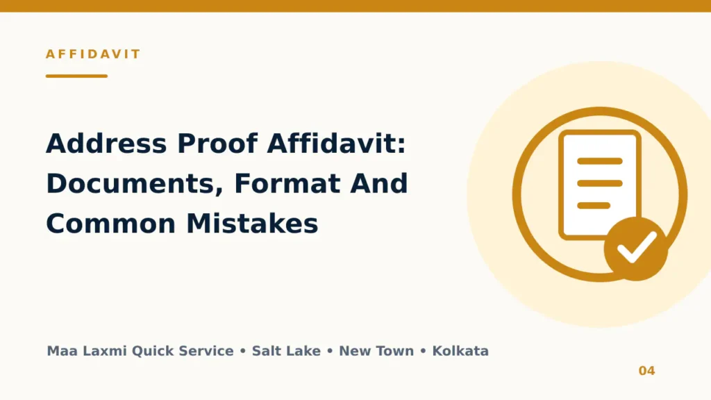 Address Proof Affidavit: Documents, Format And Common Mistakes