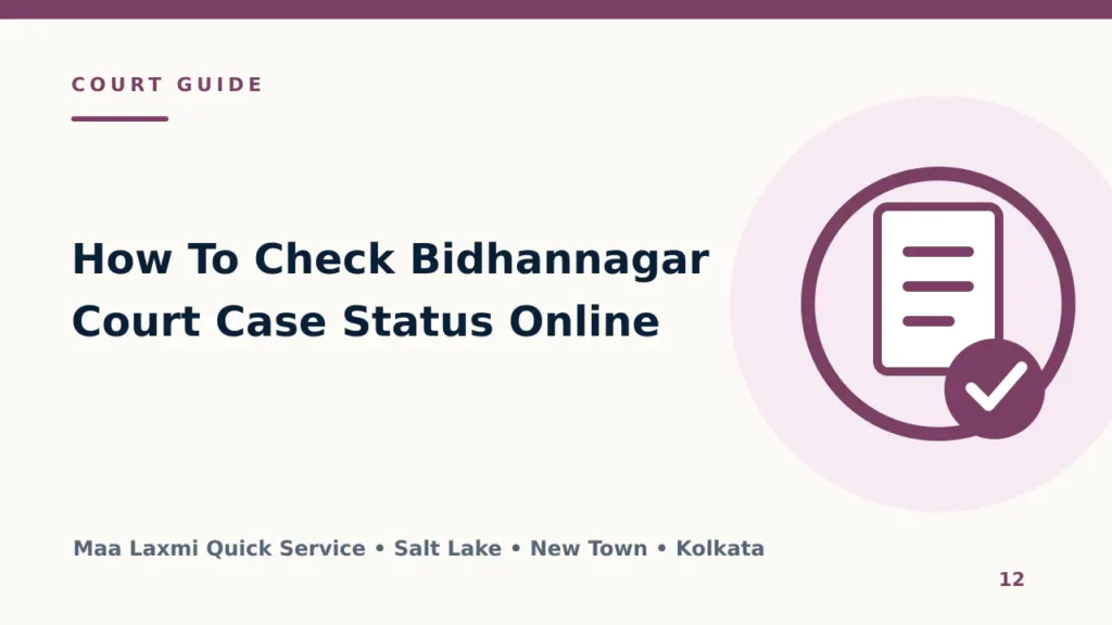 How To Check Bidhannagar Court Case Status Online