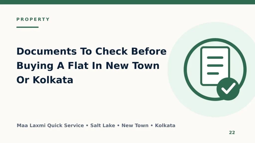 Documents To Check Before Buying A Flat In New Town Or Kolkata