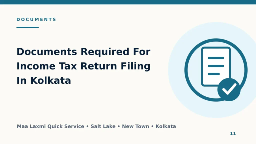 Documents Required For Income Tax Return Filing In Kolkata