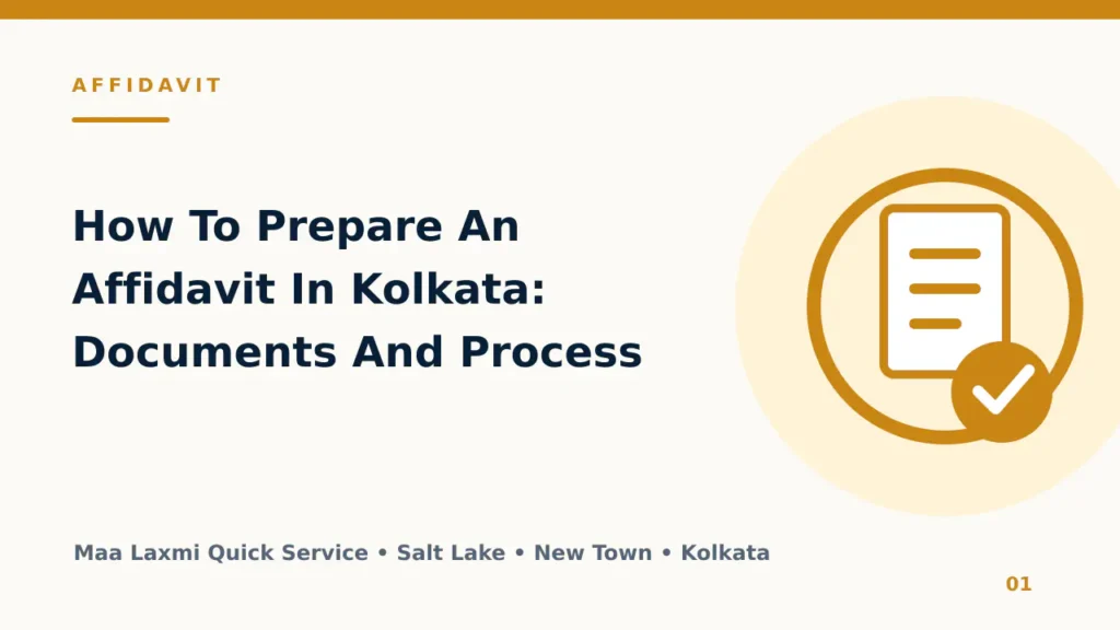 How To Prepare An Affidavit In Kolkata: Documents And Process
