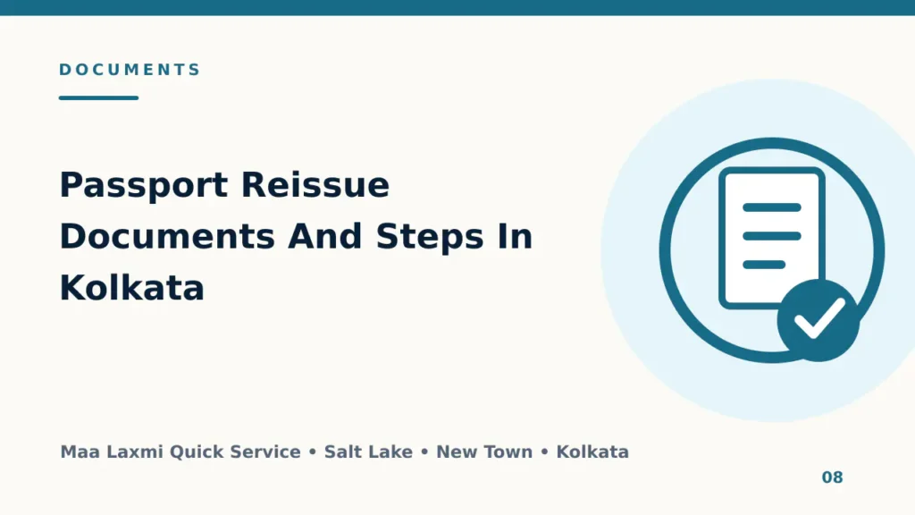 Passport Reissue Documents And Steps In Kolkata