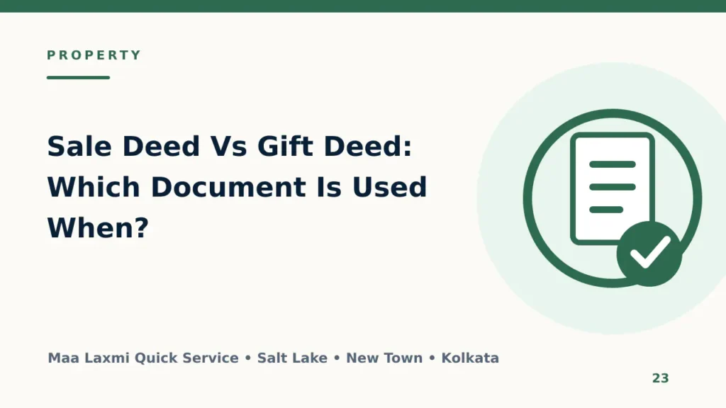 Sale Deed Vs Gift Deed: Which Document Is Used When?